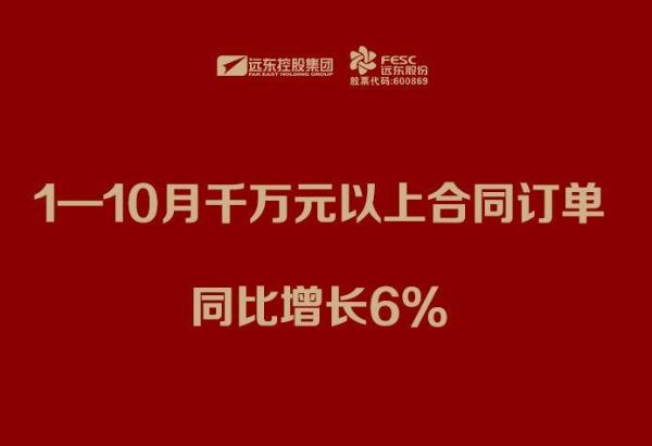 凯发官网股份：1—10月千万元以上合同订单同比增长6%
